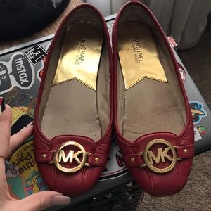 red michael kors flats